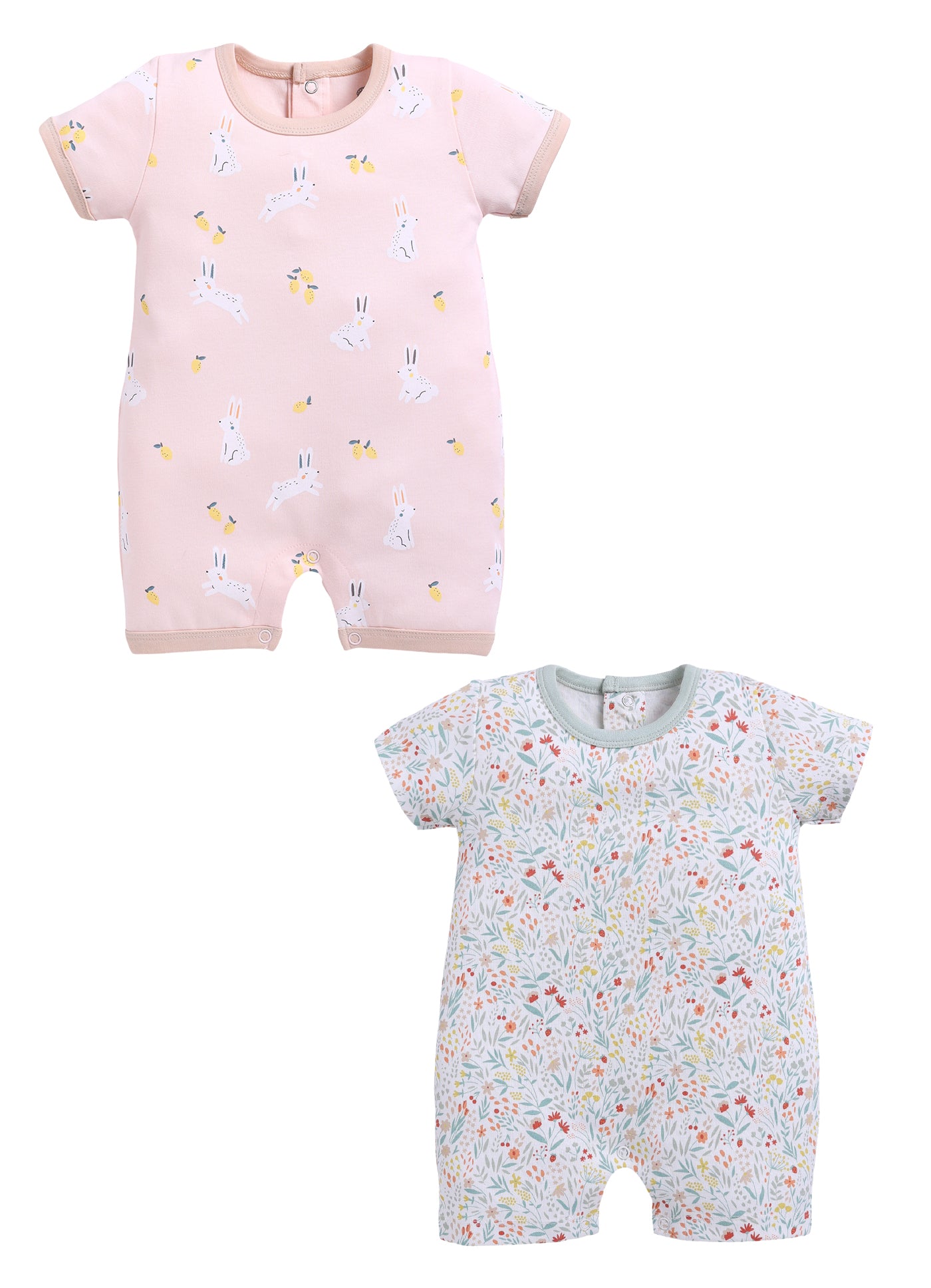 Half Sleeve Romper for Girls - Mint & Rose
