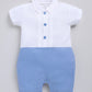 Cute Fromal Baby Boy Half Sleeves Romper-BLUE