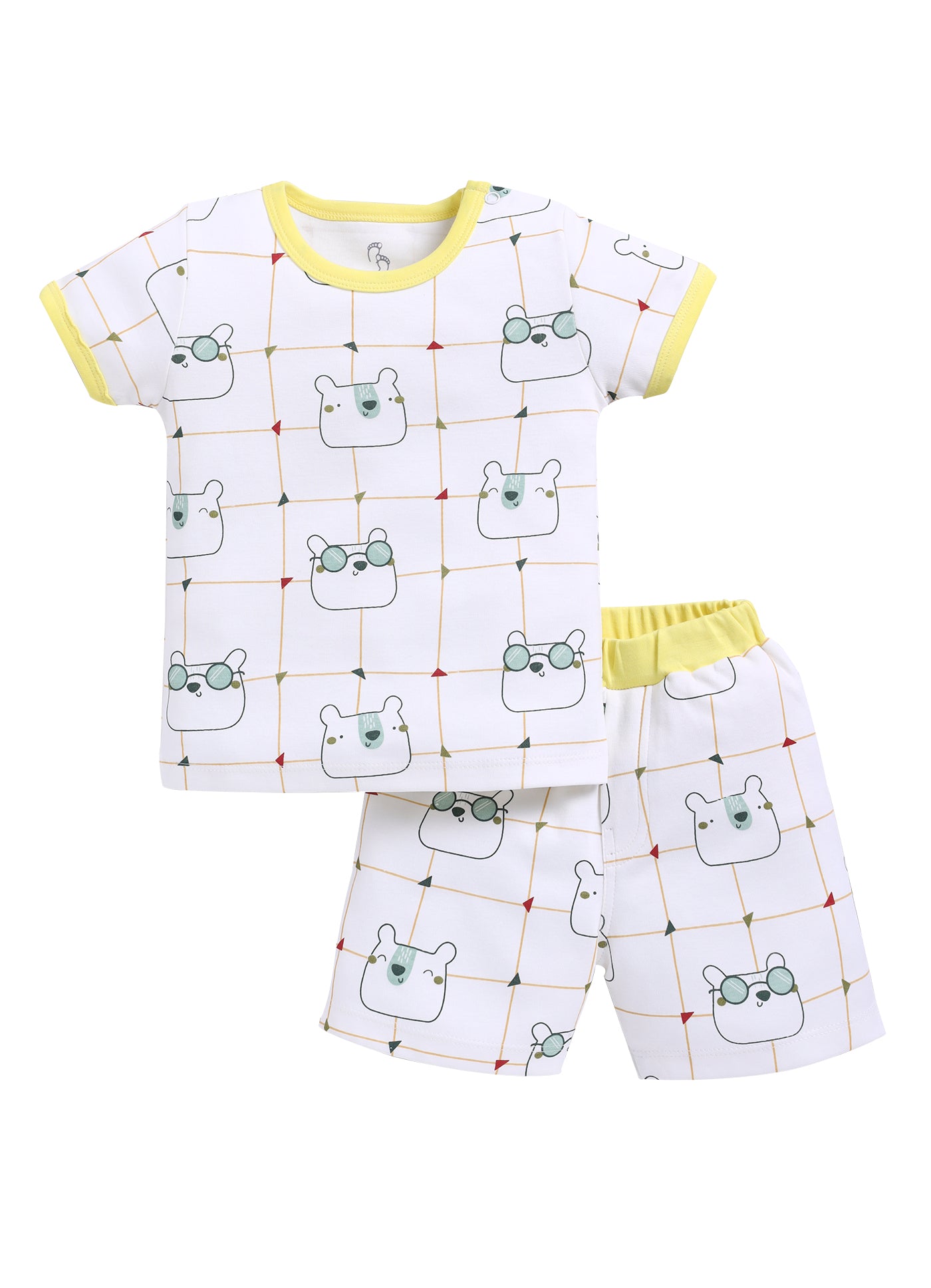 Half Sleeve Top & Bottom for Boys - Green