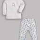 Baby full sleeve Cotton Dress/T-shirts pant set clothes for baby GIRL-WHITE MELLANGE