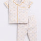 Playful ABC Printed Baby Boy Half Sleeves Night Suit-BEIGE