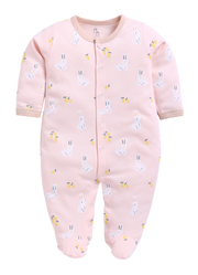 Full Sleeve Romper for Girls - Rose