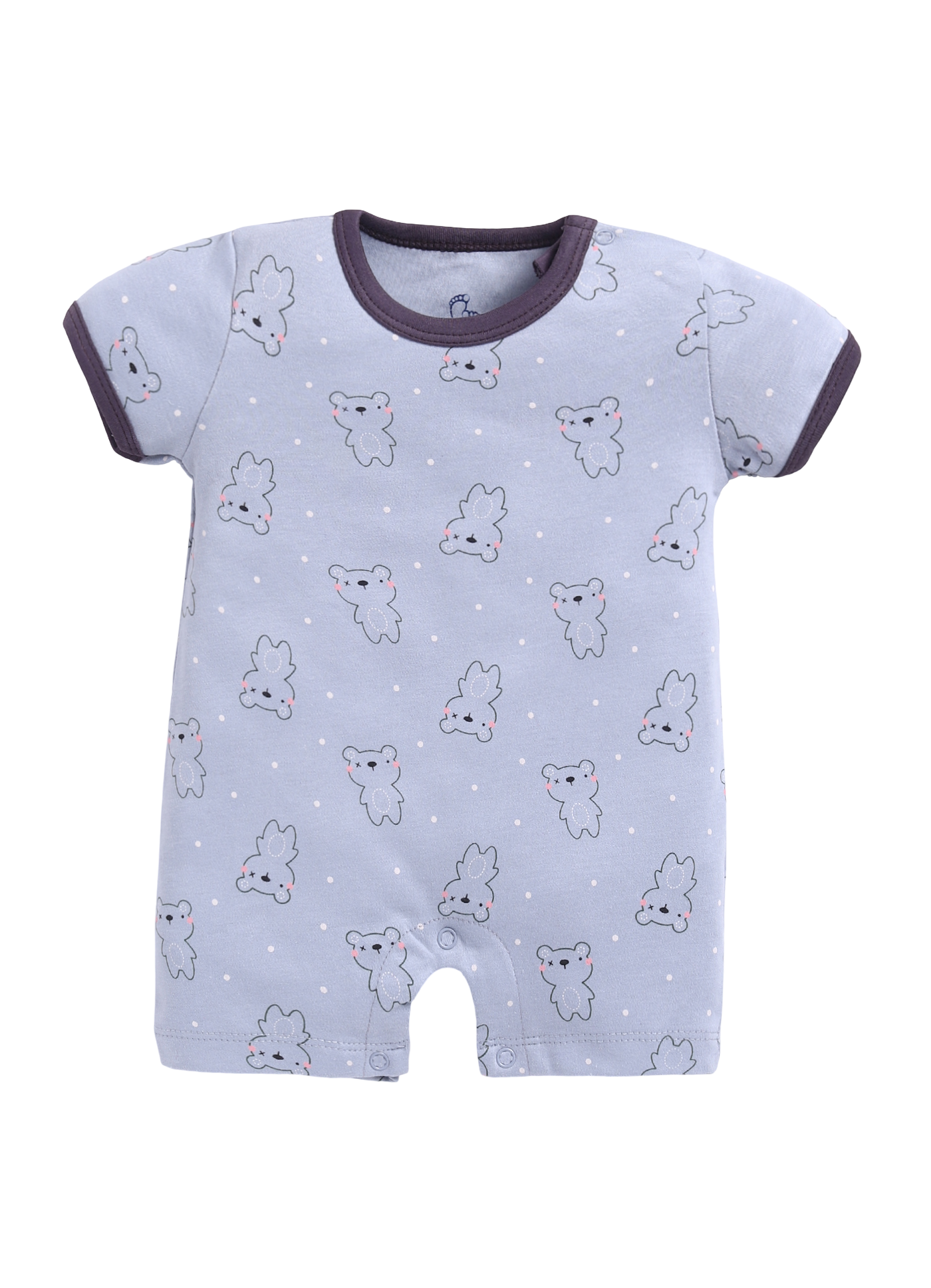 Half Sleeve Romper for Boys - Slate Grey