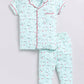 Cherry Prined & Comfy Half Sleeve Girl Night Suit-PINK