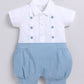 Baby Girl Cute Formal Half Sleeves Romper-BLUE