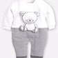 Baby boy casual wear printed romper-GREY