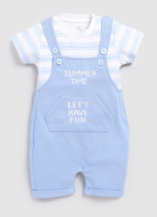 Summer Time Dungaree For Baby Boy-Blue