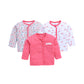 BABY GO Full Sleeve Set of 3 TEES Combo for Baby Girls FUSHIA