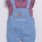 Baby Girl Willove Flutter Sleeve Dungaree-Light Blue Denim