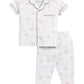 Baby Boy Cute & Comfy Half Sleeves Night Suit-OFF WHITE