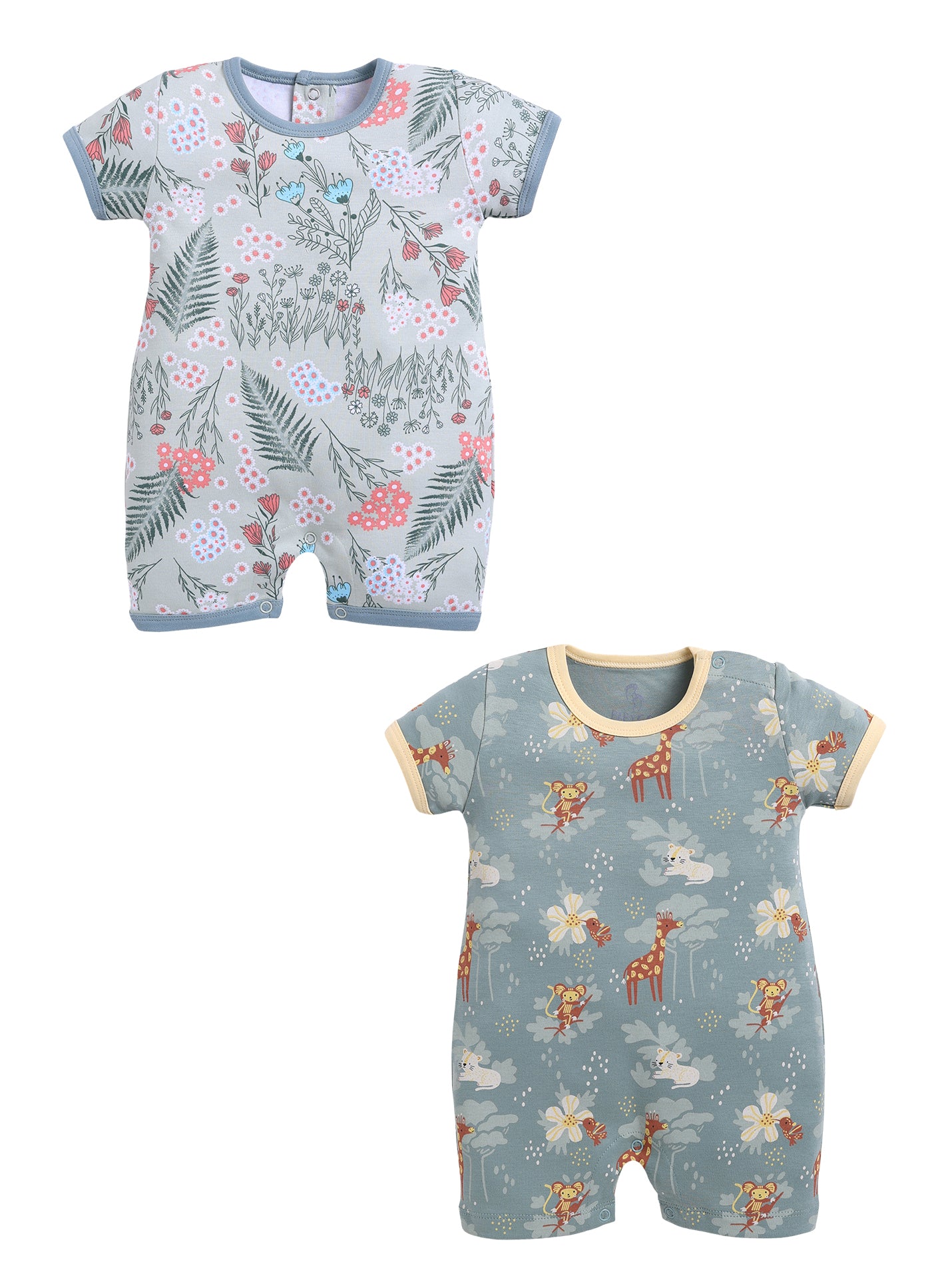 Half Sleeve Romper for Girls - Sage & Olive