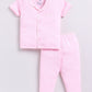 Stripped Baby Girl Half Sleeves Night Suit-PINK