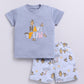 Baby Boy Have Fun printed Half T-Shirt and Shorts Set-Blue