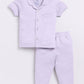 Solid Color Half Sleeves Baby Boy Night Suit-LAVENDER