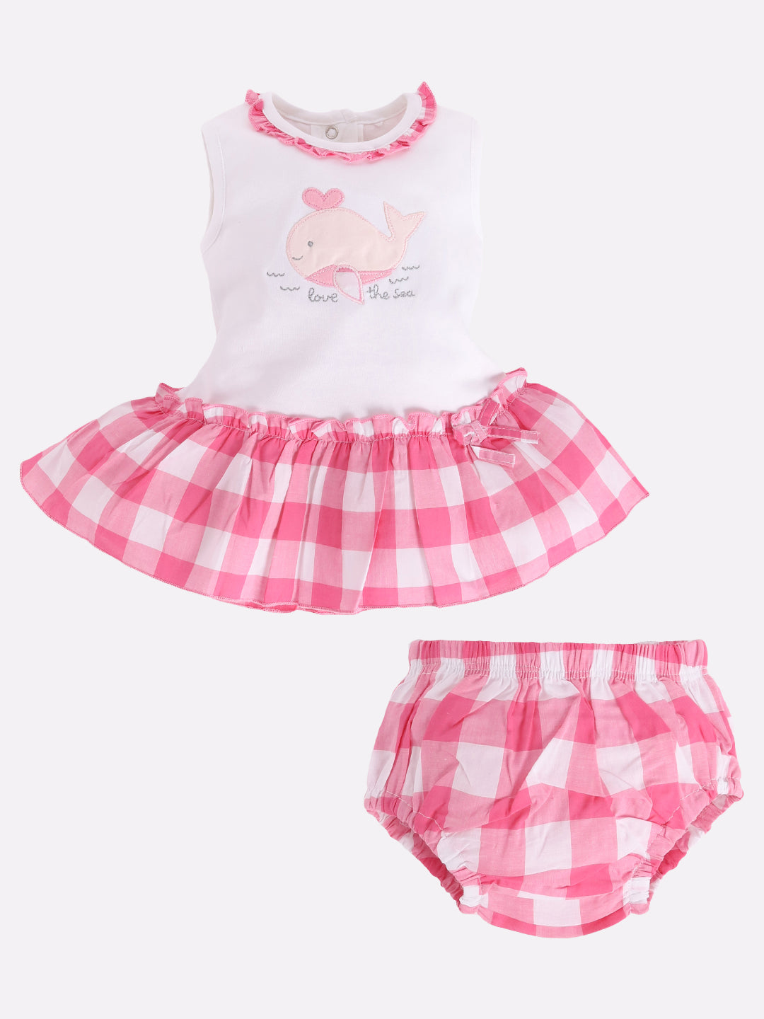Baby girl Knee Length Dress-PINK