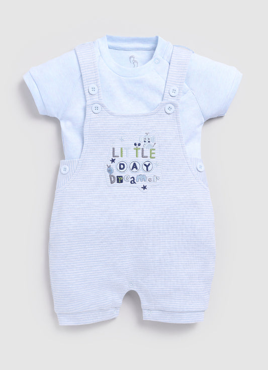 Little Day Dreamer Baby Boy Dungaree-Sky Blue