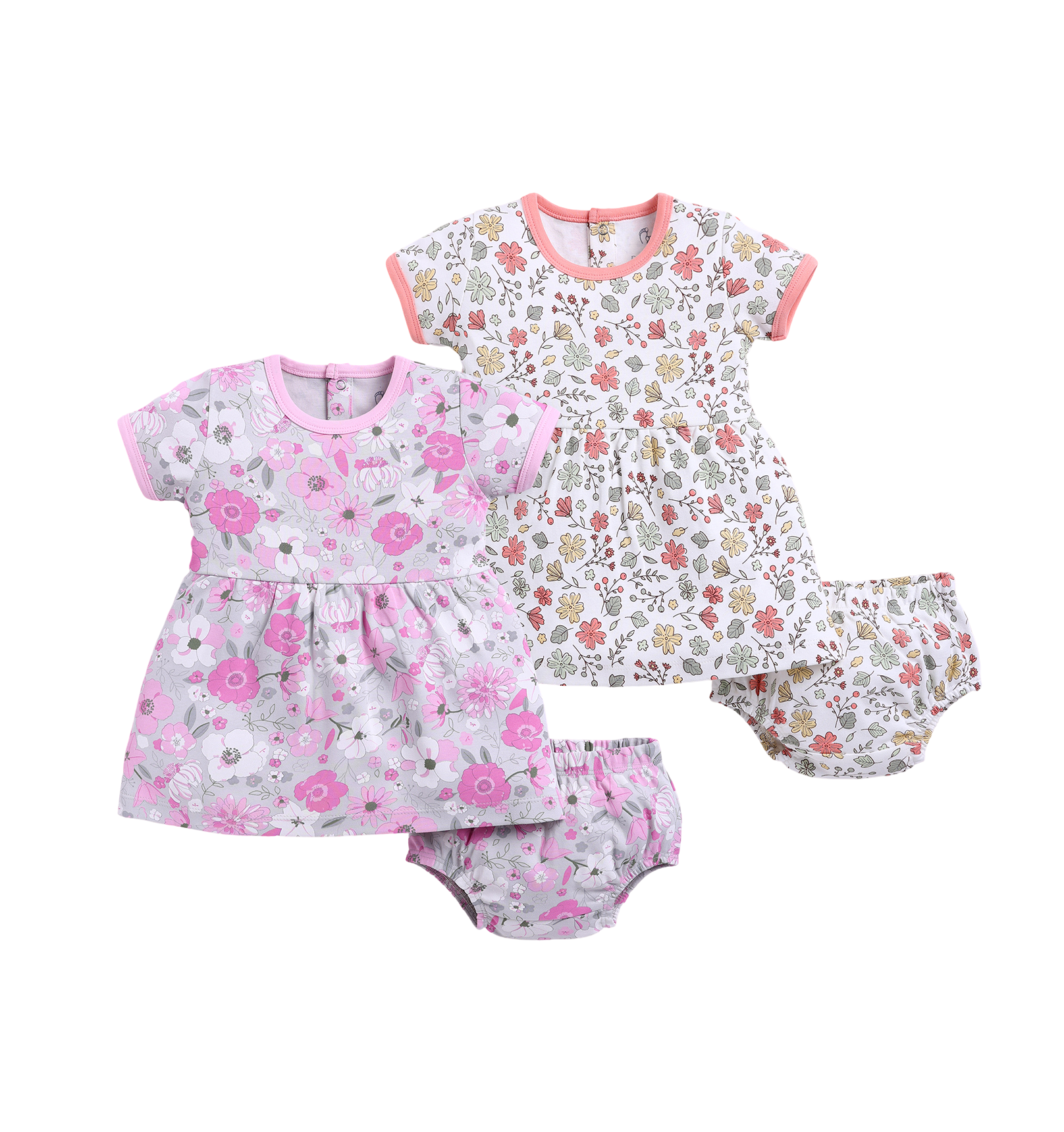 Frock – Teal & Pink