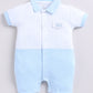 Half Sleeve Striped Baby Boy Romper-Sky Blue