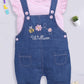 Baby Girl Willove Flutter Sleeve Dungaree-Blue Denim