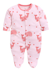 Full Sleeve Romper for Girls - Salmon