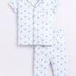 Baby Star Printed Half Sleeves Boy Night Suit-OLIVE