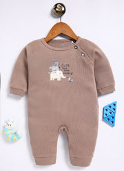 Full Sleeve Romper for Boys – Pastel Brown Cute Family