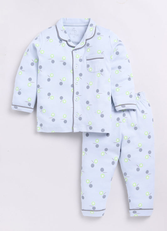 Cute & Comfy Baby Girl Night Suit-BLUE