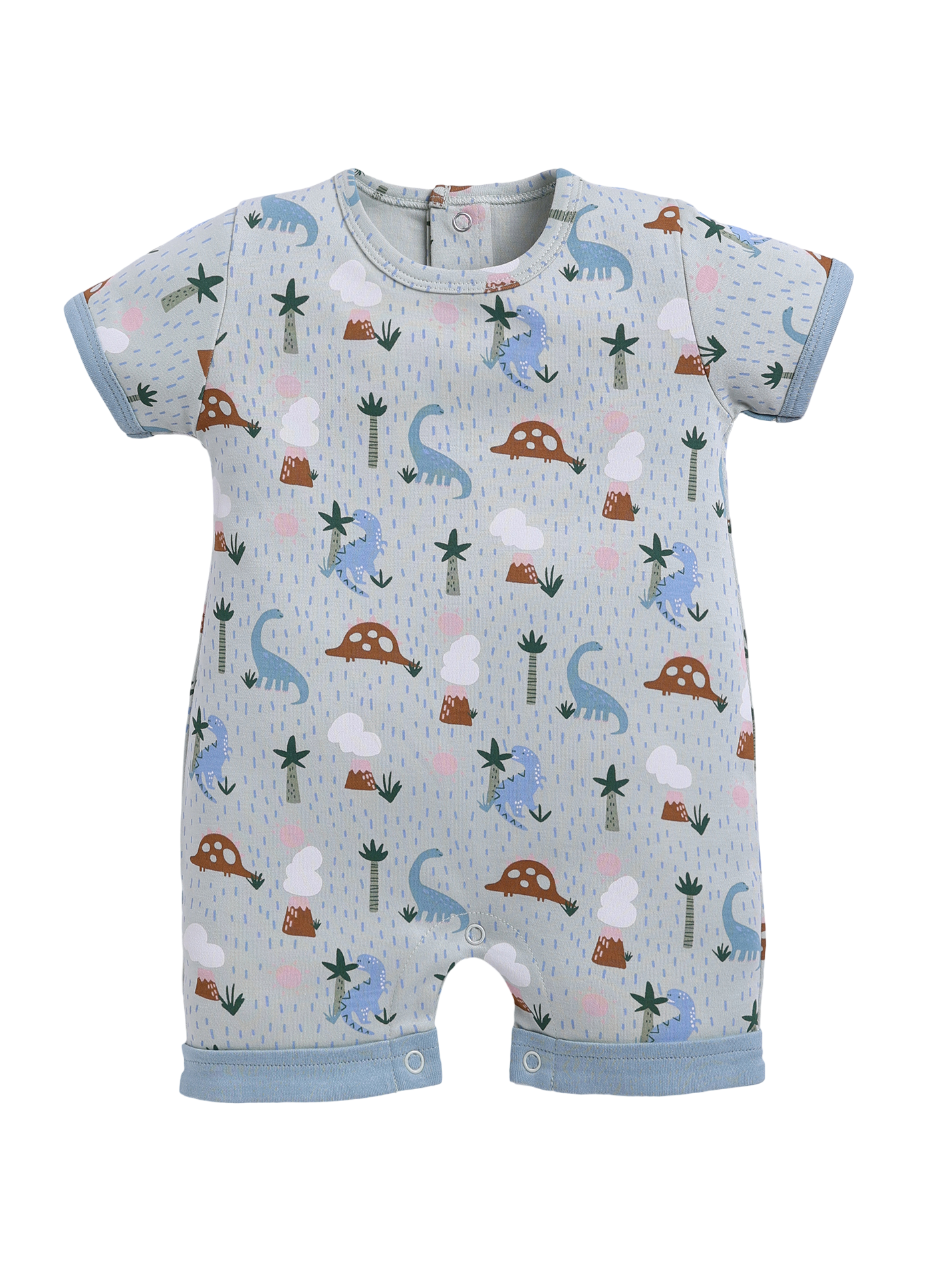 Half Sleeve Romper for Boys - Pista Green