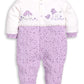 BABY GO 100% Pure Cotton Full Sleeves Rompers/Bodysuit/Sleepsuit for Baby Girls- PURPLE