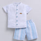 Baby Boy Designer Half T Shirt & Short Set-Dolphine Blue