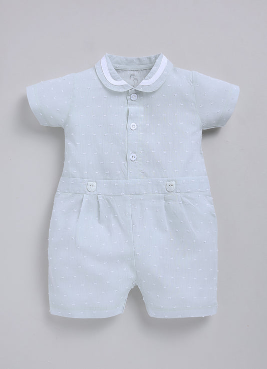 Baby Boy Summer Half Sleeves Romper-BLUE