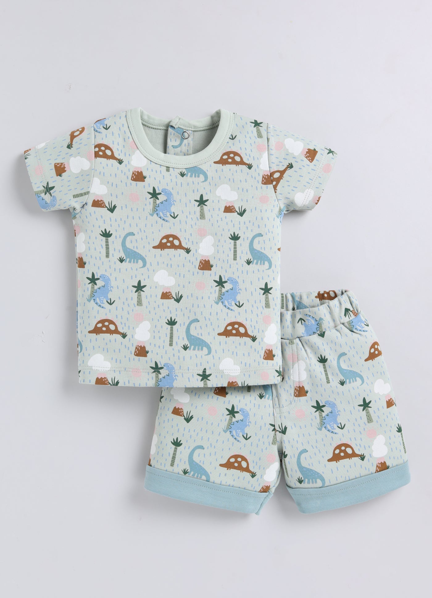 Half Sleeve Top & Bottom for Boys - Pista Green