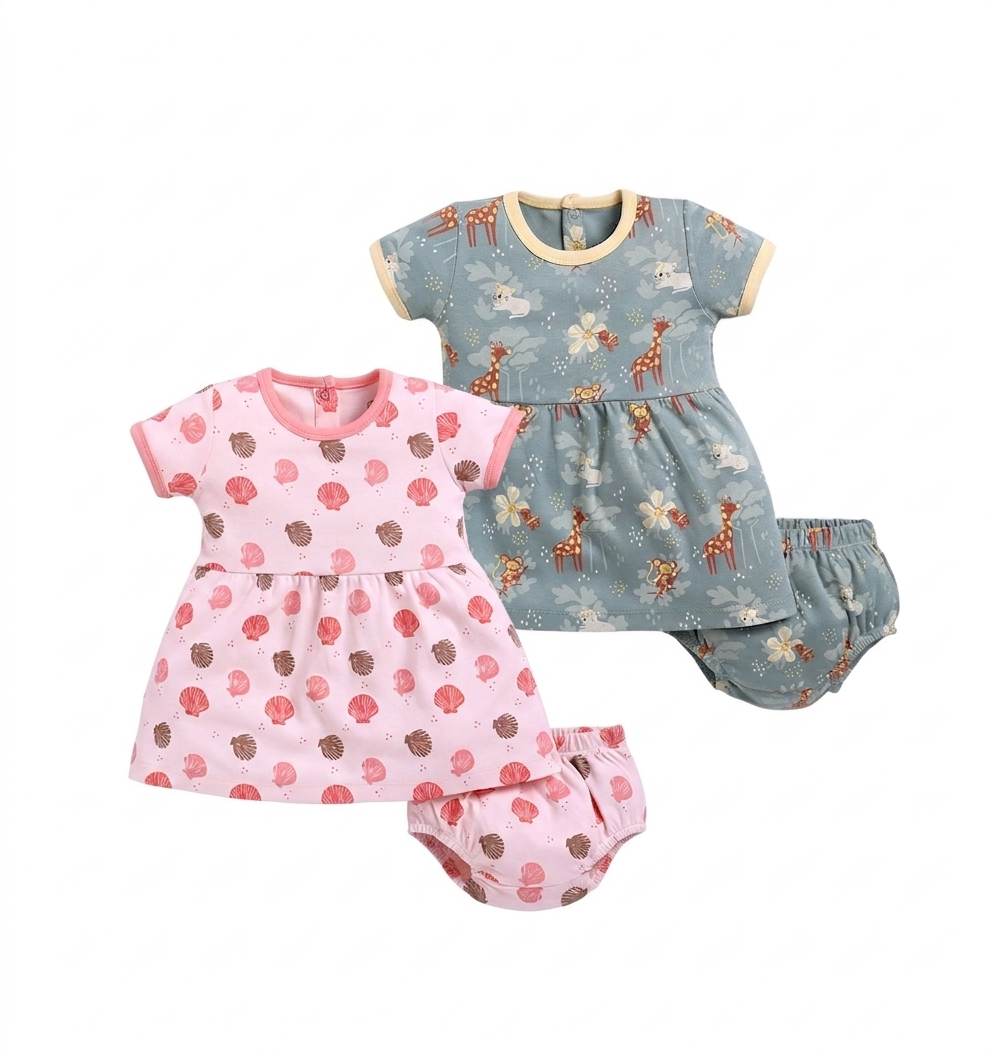 Frock – Coral & Olive