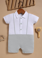 Half-Sleeve Romper for Boys – Pastel Mint Romper