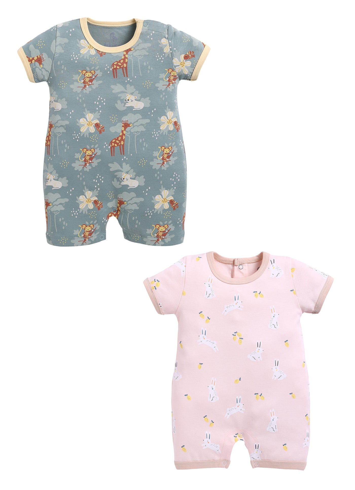 Half Sleeve Romper for Girls - Rose & Olive