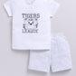 Cute Tiger Designed Baby Boy Half T Shirt & Short Set-MELLANGE