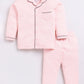 Stripped Printed Comfy Baby Girl Night Suit-PEACH