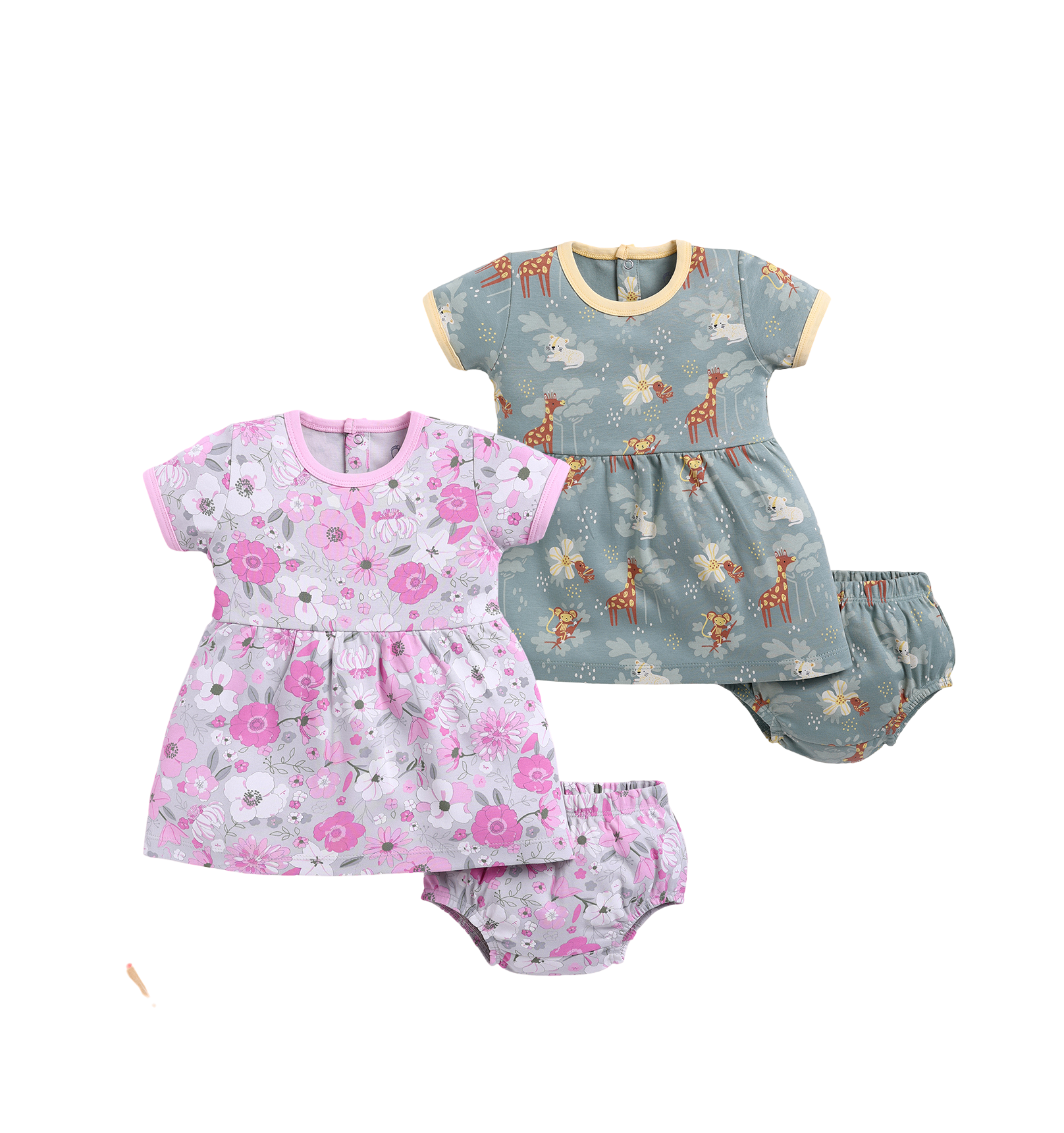 Frock – Pink & Olive