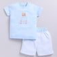 Baby Boy Summer Adventure Half T Shirt & Short Set-Sky