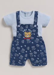 Half Sleeve Dungaree for Boys – Navy Blue Nice Day Everyday