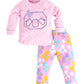 Unisex Baby Cotton Solid Top And Pajama Set PINK