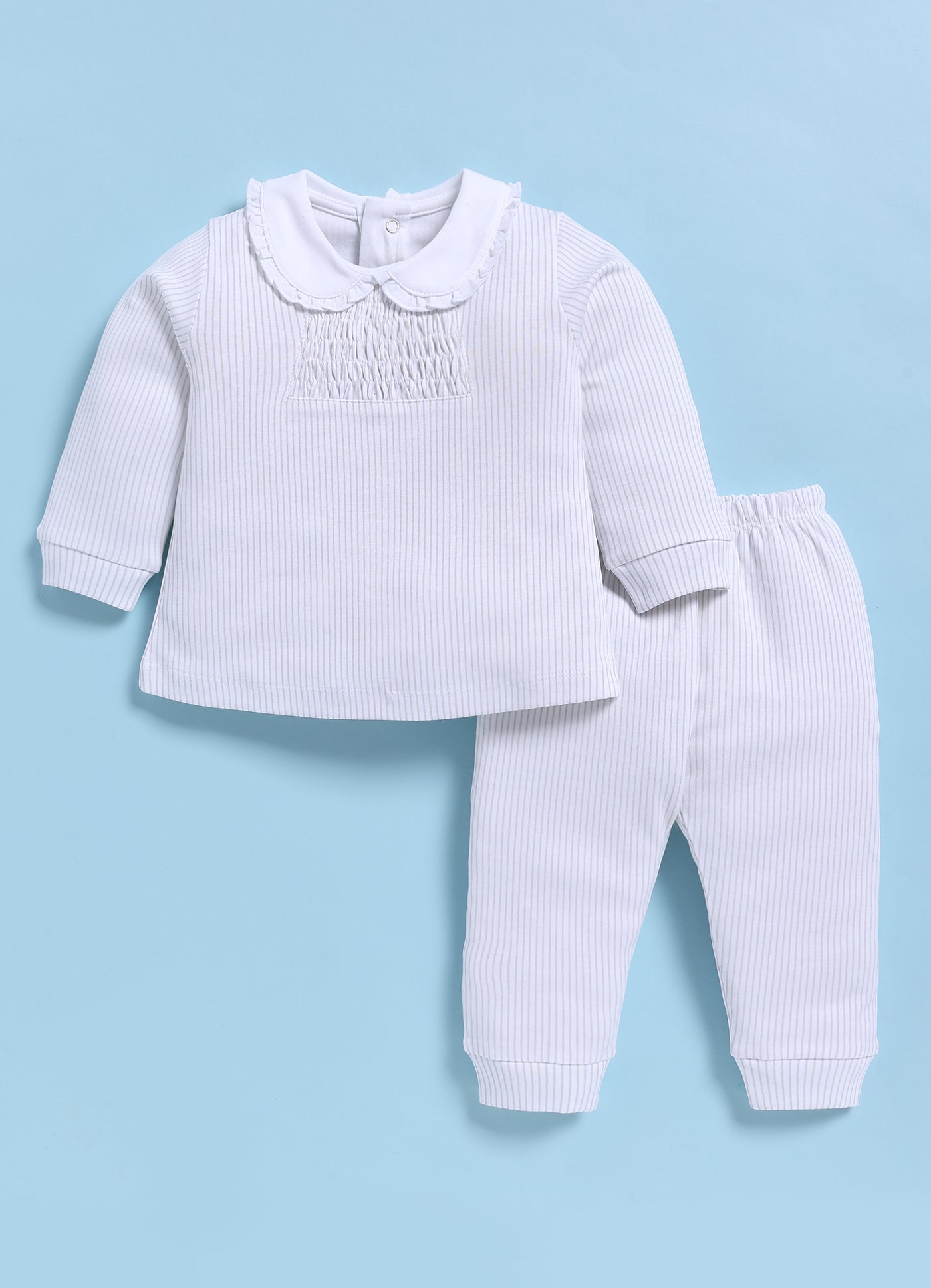 Full-Sleeve Top & Bottom For Girls - Snow White