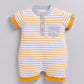 Baby Boy Striped Summer Romper - Yellow