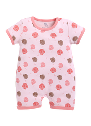 Half Sleeve Romper for Girls - Coral