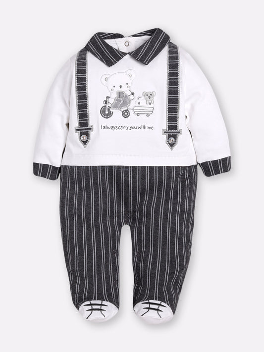 BABY GO 100% Pure Cotton Full Sleeves Rompers/Bodysuit/Sleepsuit for Baby Boys