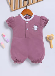 Half-Sleeve Romper for Girls – Purple Mauve So Sweet!
