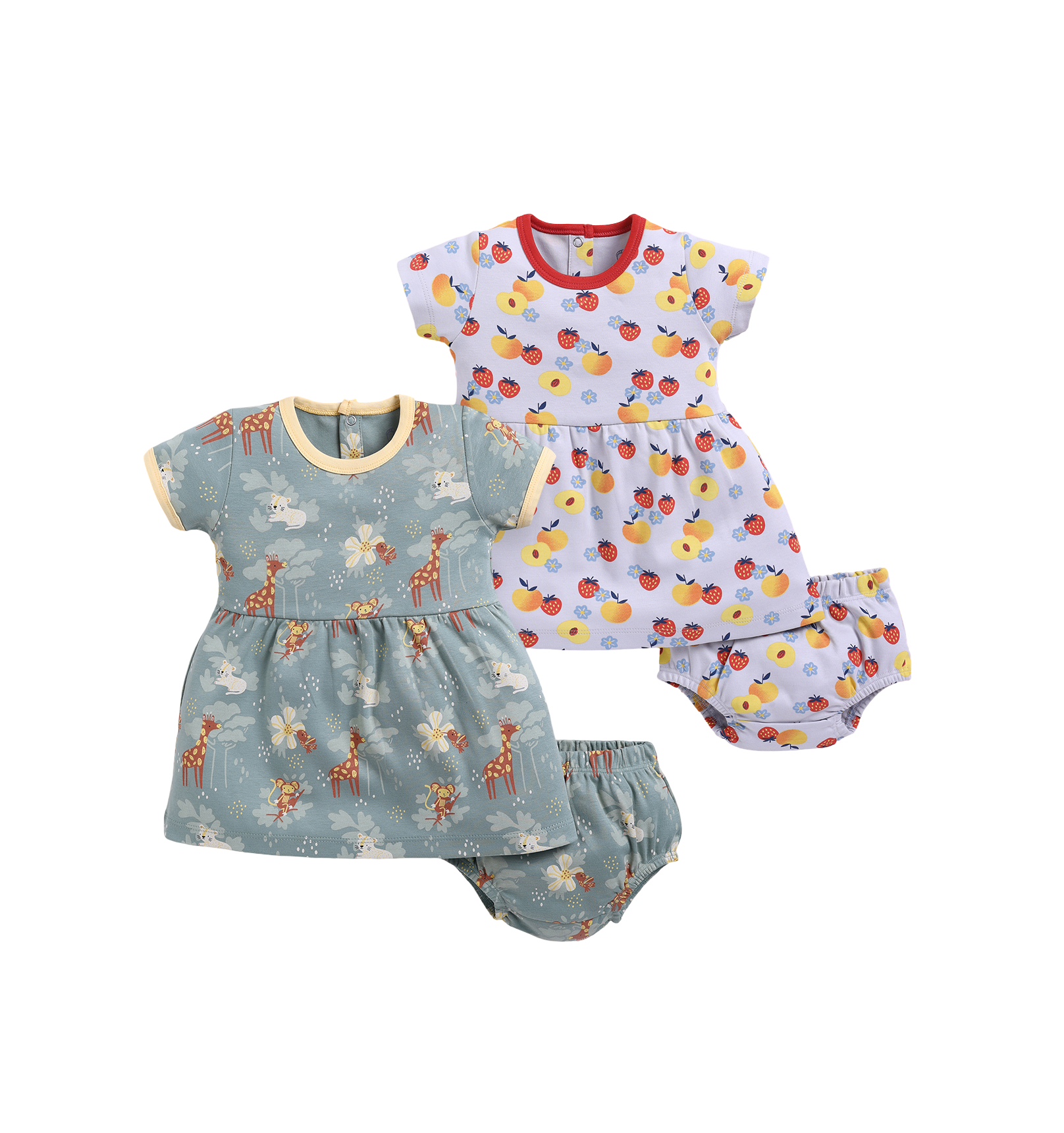 Frock – Peach & Olive