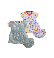 Frock – Peach & Olive