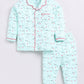 Cherry Printed Baby Girl Night Suit-LIGHT GREEN
