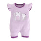 Half Sleeves Round neck Romper/Summer clothes/Creeper/new born/infent wear/ for Baby Grils 100% Pure Cotton-PURPLE
